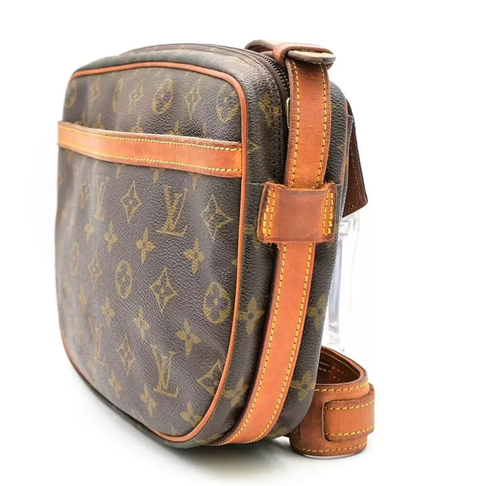 LOUIS VUITTON Jeune Fille GM Shoulder Bag Monogram Leather Brown M51225 33YE563